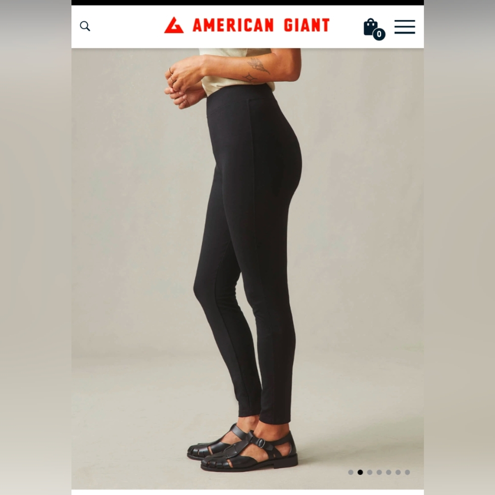 American Giant Ponte Slim Pant High Waist Size 12